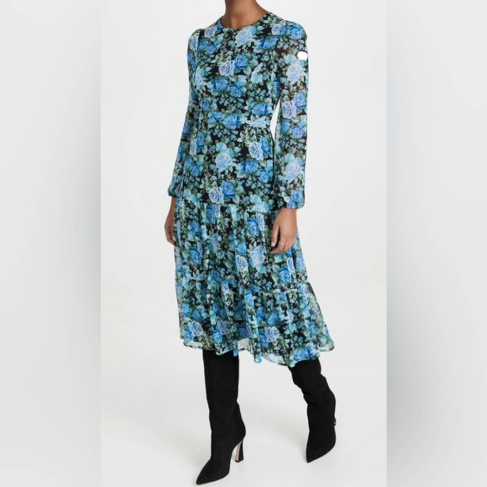 Wayf Blue Rose Maxi Dress